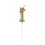 Nummer Champagne Crown Goldene Nummer 1 Kerze, Tortenkerze 6 cm