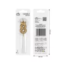 Nummer Champagne Crown Goldene Nummer 8 Kerze, Tortenkerze 6 cm