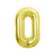 Nummer Light Gold Goldene Folienballon Zahl 0 85 cm