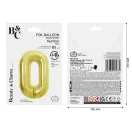 Nummer Light Gold Goldene Folienballon Zahl 0 85 cm