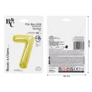 Nummer Light Gold Goldene Folienballon Zahl 7, 85 cm