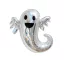 Halloween Skull Geist Holografischer Folienballon 75 cm