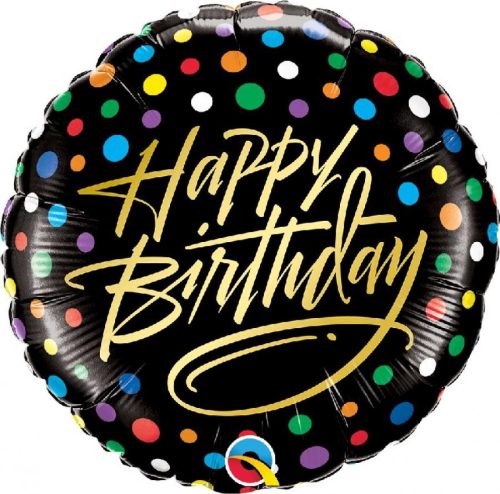 Happy Birthday Dots Folienballon 46 cm