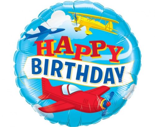Flugzeug Happy Birthday Planes Folienballon 46 cm
