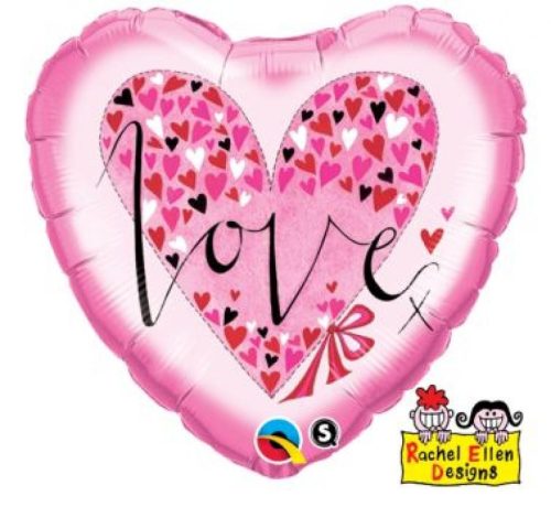 Liebe Hearts Folienballon 46 cm