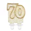 Farbe Gold Goldene Glitzer Zahl 70 Geburtstagskerze