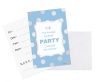 Farbe Silver Dots Blaue Einladung 6 Stk