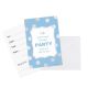 Farbe Silver Dots Blaue Einladung 6 Stk