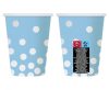 Polka dots Silver Dots Blue Pappbecher 6 Stück 270 ml