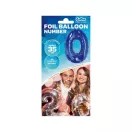 Nummer Blau 0 mini Zahlen Folienballon 35 cm