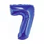 Nummer Blau, Blau 7 Mini-Zahl Folienballon 35 cm