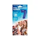 Nummer Blau, Blau 7 Mini-Zahl Folienballon 35 cm