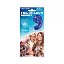 Nummer Blue, Blau Nummer 9 Mini-Folienballon 35 cm