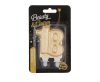 Farbe Gold Goldene Glitzerzahlkerze 18, Kuchenkerze