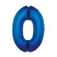 Nummer B&C Blue Blaue Nummer 0 Folienballon 92 cm