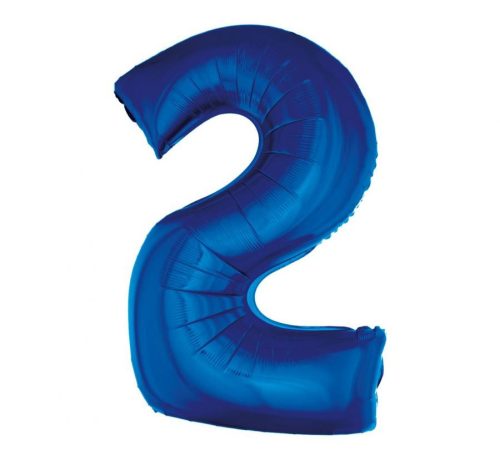 Blau 2 B&C Blue Nummer Folienballon 92 cm
