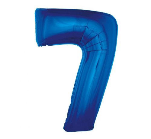 Blau 7 B&C Blue Nummer Folienballon 92 cm