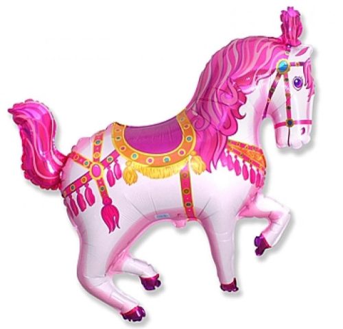 Pferd Circus Pink Folienballon 36 cm ((WP))))