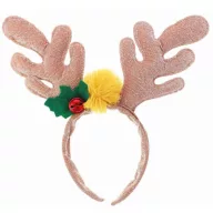 Weihnachten Gold Goldenes Geweih-Stirnband 17 cm