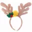 Weihnachten Gold Goldenes Geweih-Stirnband 17 cm
