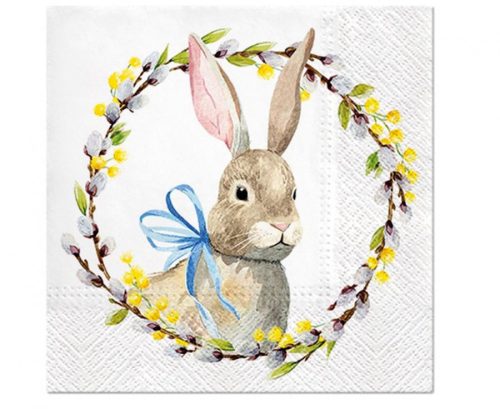 Hase Wreath s Serviette 20 Stk 33x33 cm