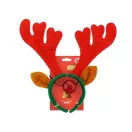 Weihnachten Red Geweih-Stirnband mit Nase