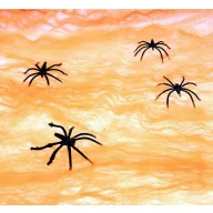 Halloween Orange Spinnennetz mit Spinnen