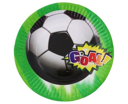 Football Goal Weihnachts Pappteller (6 Stück) 18 cm