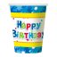 Geburtstag Blue Happy Birthday Papierbecher 6 Stk 270 ml