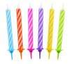 Farbe Spiral Geburtstagskerzen-Set, 12 Stk