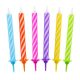 Farbe Spiral Geburtstagskerzen-Set, 12 Stk