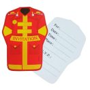 Feuerwehrmann Fire Brigade gelbe Einladung 6 Stück