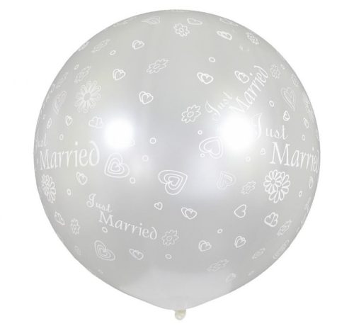 Just Married Metallic Ballon, Luftballon 80 cm ((WP)))