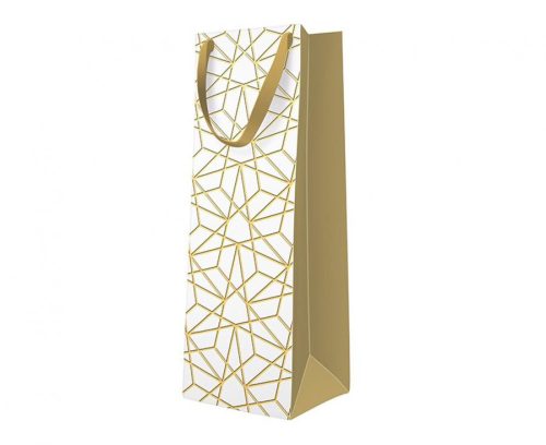 Luxus Mesh Papier Flaschen-Geschenktasche 12x37x10 cm