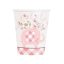 Elefant Floral Rosa Papierbecher 8 Stk 266 ml