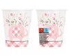 Elefant Floral Rosa Papierbecher 8 Stk 266 ml