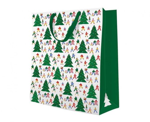 Weihnachten Hustle Papier Geschenktüte 30x41x12 cm