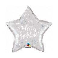Weihnachten Merry Christmas Silver Star, Folienballon 51 cm