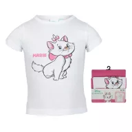 Disney Marie White Kinder Kurzarmshirt mit Katze, 92-128 cm