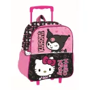 Hello Kitty & Kuromi rollbarer 3D-Rucksack für den Kindergarten, Tasche 32 cm