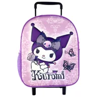   Hello Kitty Kuromi Purple rollbarer 3D Kindergarten-Rucksack, Tasche 32 cm