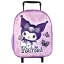 Hello Kitty Kuromi Purple rollbarer 3D Kindergarten-Rucksack, Tasche 32 cm