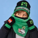 Minecraft Boom Deluxe Kinder Mütze, Schal und Handschuhe Set