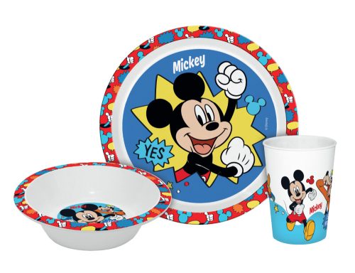 Disney Mickey Yes Essgeschirr, Mikro-Plastik Set in Box