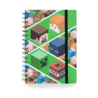Minecraft Blocks A/5 liniertes Spiralheft