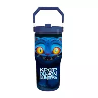   K-pop Demon Hunters Derpy Edelstahl Thermo-Trinkflasche mit Strohhalm 600 ml