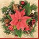Weihnachten Red Poinsettia i Servietten 20er Pack, 33x33 cm