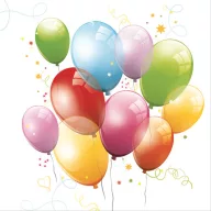 Farbe Balloons Ballonserviette 20 Stk 33x33 cm