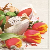 Ostern Eggs & Catkins Servietten 20er Pack, 33x33 cm