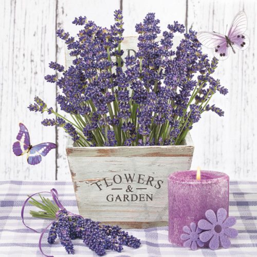 Blume Wooden Pot Lavendel Serviette, 20 Stück Packung, 33x33 cm